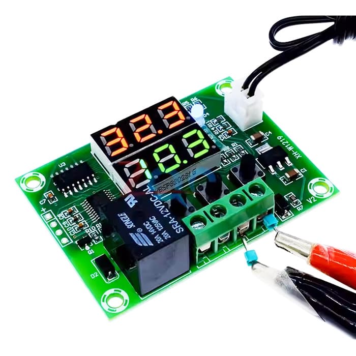 ماژول ترموستات دیجیتال XH-W1219 دارای نمایشگر و خروجی رله — تصویر ۳