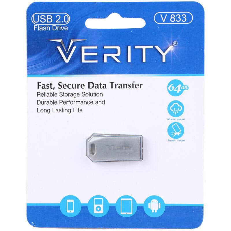 فلش 64 گیگ وریتی USB 2.0 Verity مدل V833 — تصویر ۲