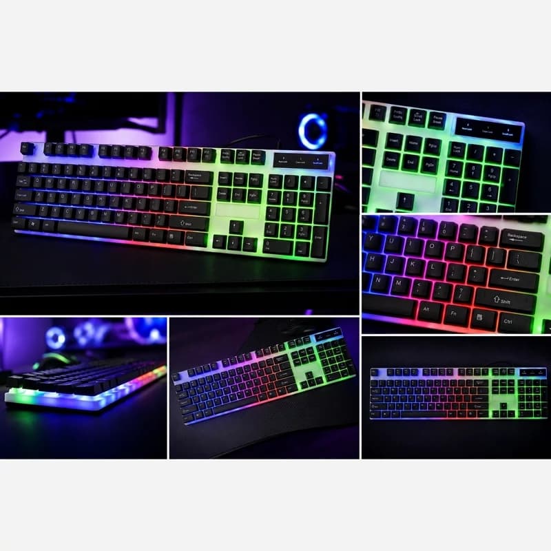 کیبورد گیمینگ سیم دار RGB مدل ریوان RIVAN — تصویر ۲