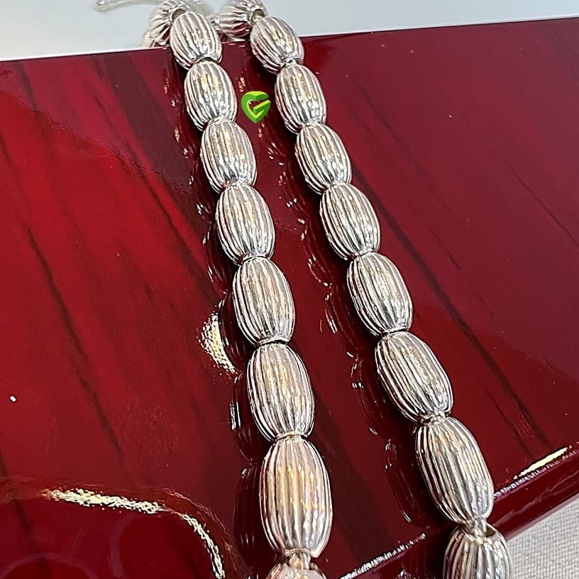 تسبیح نقره شیاردار کد2138 — تصویر ۲