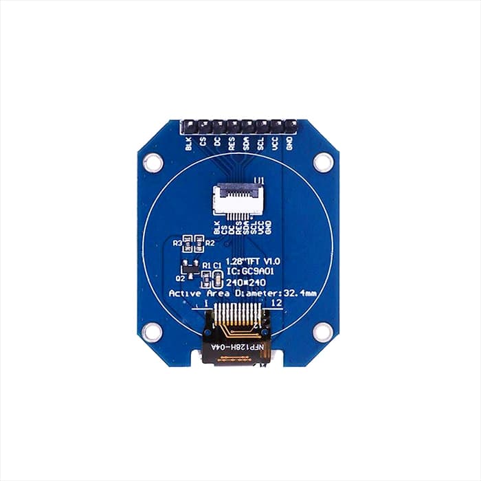 ماژول نمایشگر گرد TFT فول کالر 1.28 اینچ با درایور GC9A01 — تصویر ۳