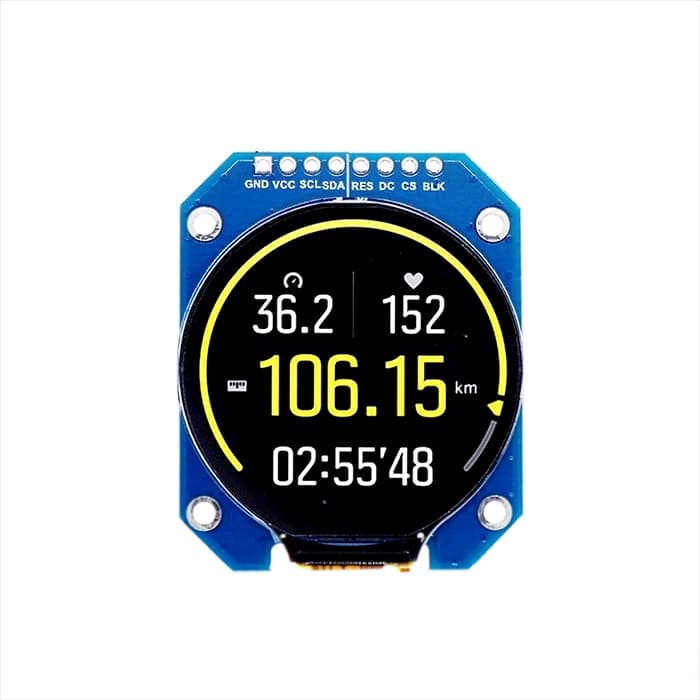 ماژول نمایشگر گرد TFT فول کالر 1.28 اینچ با درایور GC9A01
