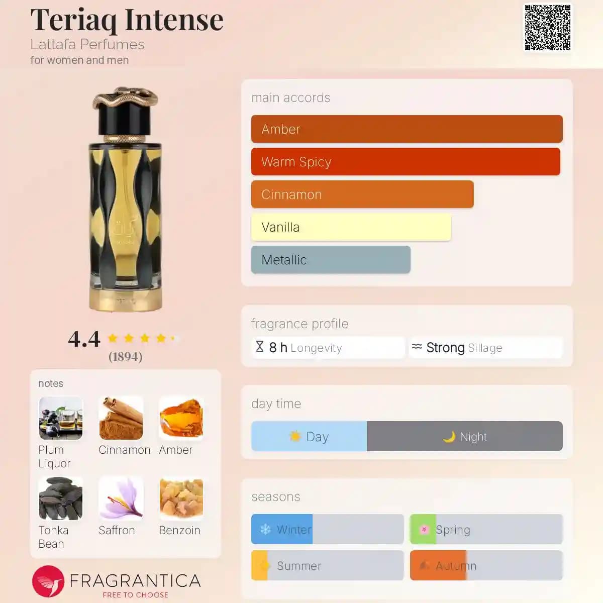 ادکلن تریاق اینتنس مشکی لطافه حجم 100 میلی لیتر اورجینال | Lattafa Teriaq Intense — تصویر ۲