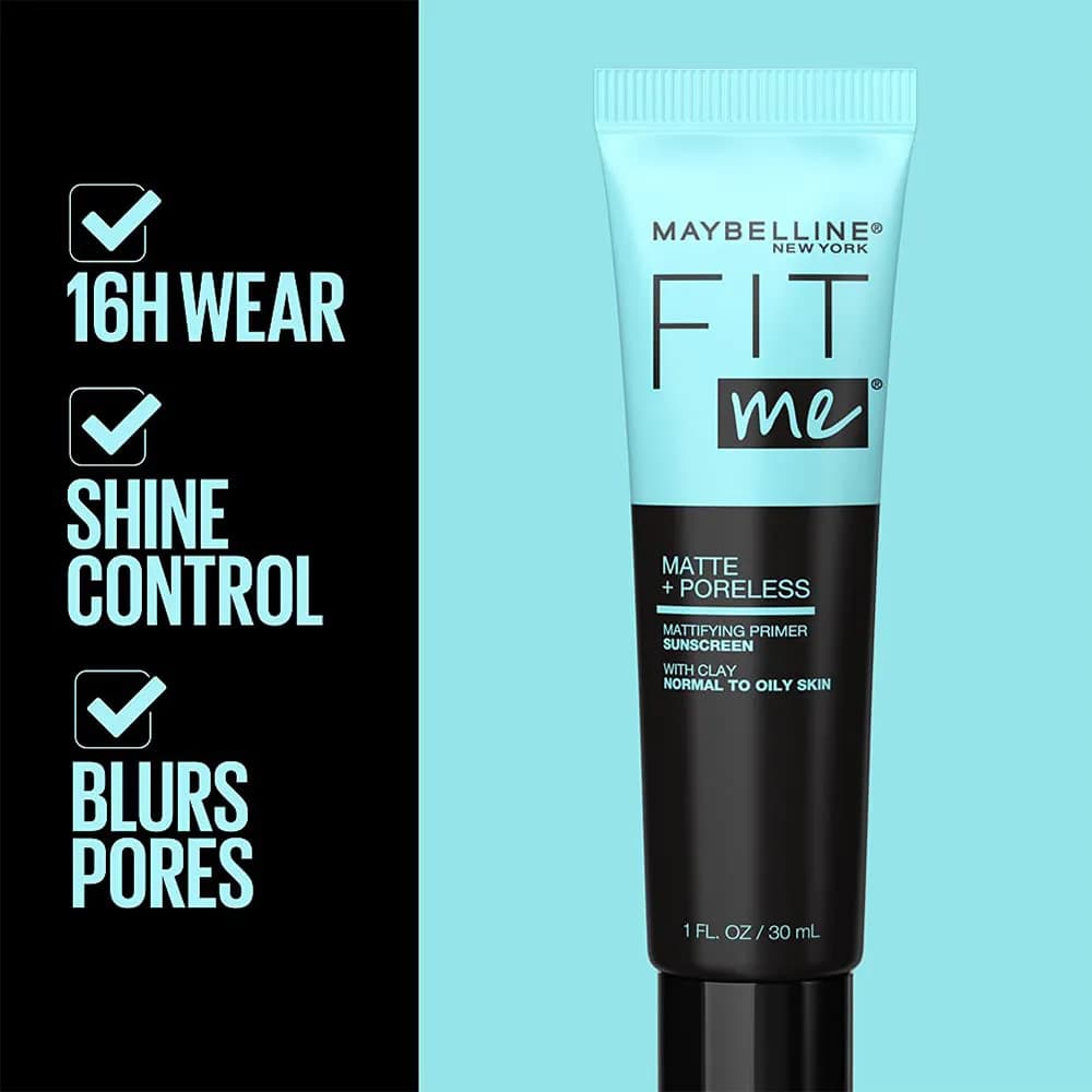 پرایمر فیت می میبلین مدل Matte + Poreless حجم ۳۰ میل — تصویر ۳