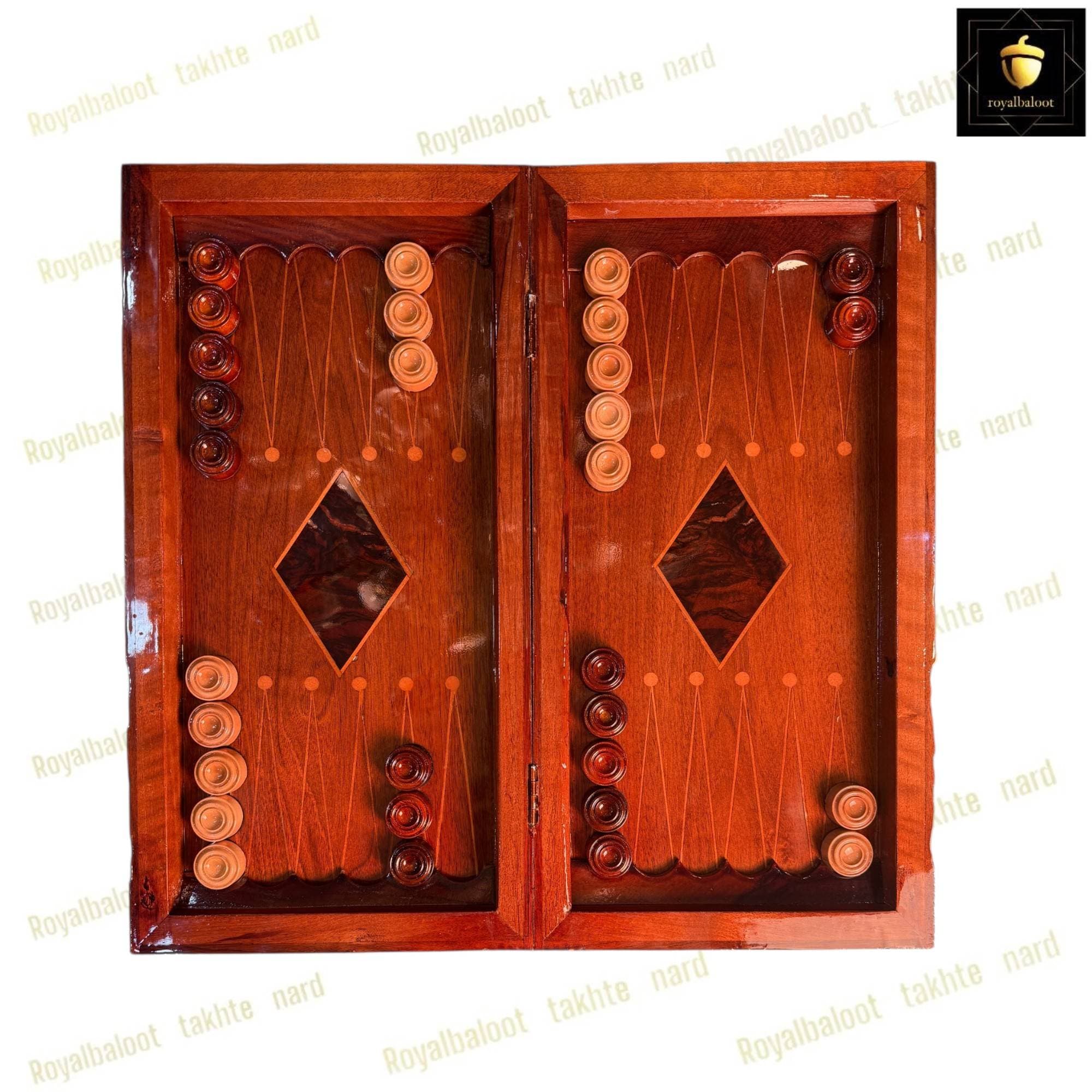 تخته نرد و شطرنج لوکس کلاسیک منبت کاری کد 678