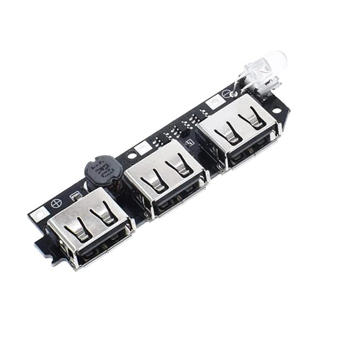 ماژول پاور بانک 2.1 آمپر با 3 خروجی USB مدل YN-957