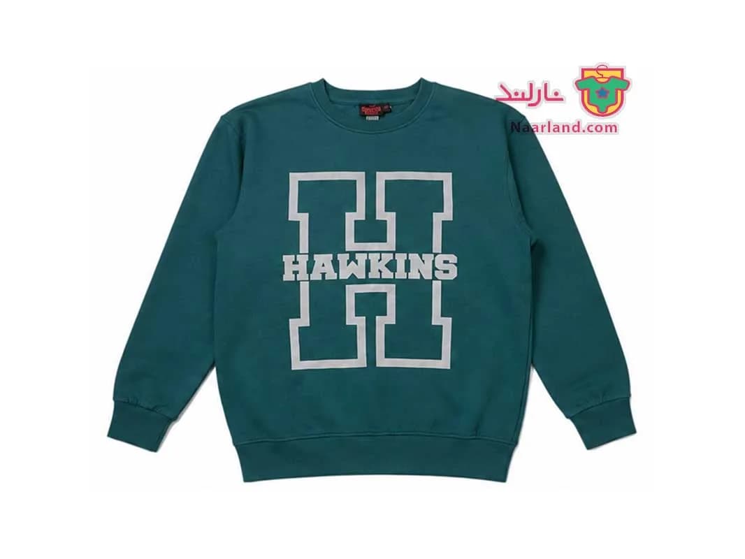 بلوز دورس داخل کرکی Stranger Things آلمان سبز یشمی طرح ببر