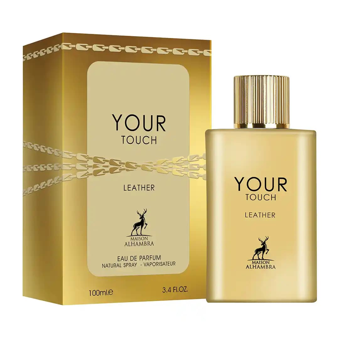 ادکلن یور تاچ لدر الحمبرا مشابه رایحه استرانگر ویت یو لدر حجم 100 میلی لیتر اورجینال | Alhambra Your Touch Leather