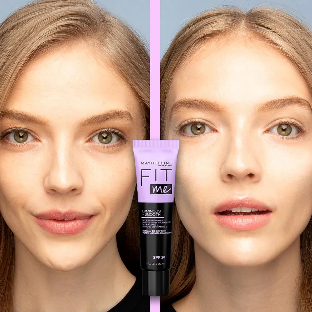 پرایمر آبرسان فیت می میبلین مدل luminous+ smooth مناسب پوست های نرمال تا خشک حجم ۳۰ میل — تصویر ۵