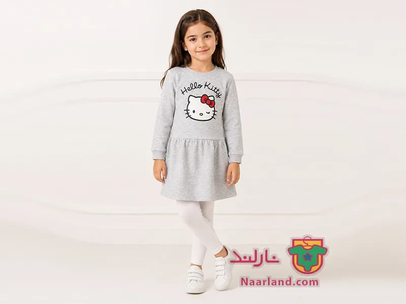 تونیک دورس داخل کرک خاکستری طرح Hello Kitty — تصویر ۲