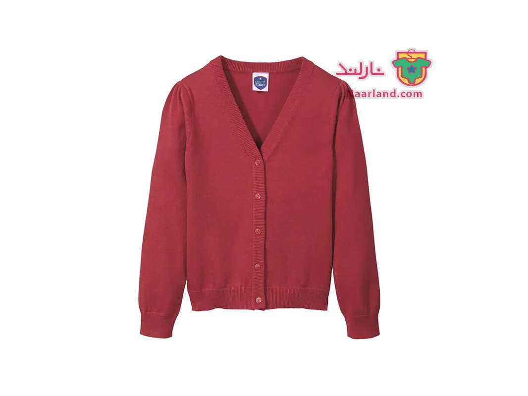 ژاکت بافت ( کاردیگن ) دخترانه اسمارت (Smart Start) آلمان قرمز ساده