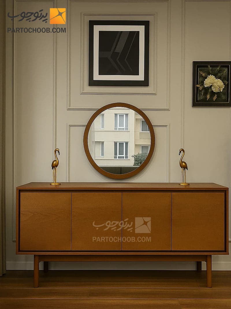 میز کنسول ساده چوبی مدل نوا — تصویر ۵