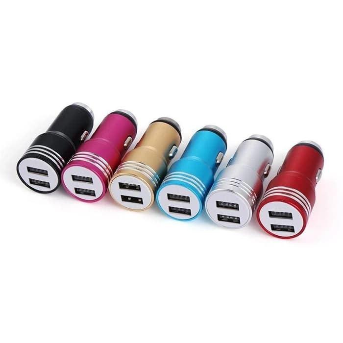 شارژر فندکی خودرو دو خروجی USB با جریان 2.4 آمپر رنگ آبی — تصویر ۲