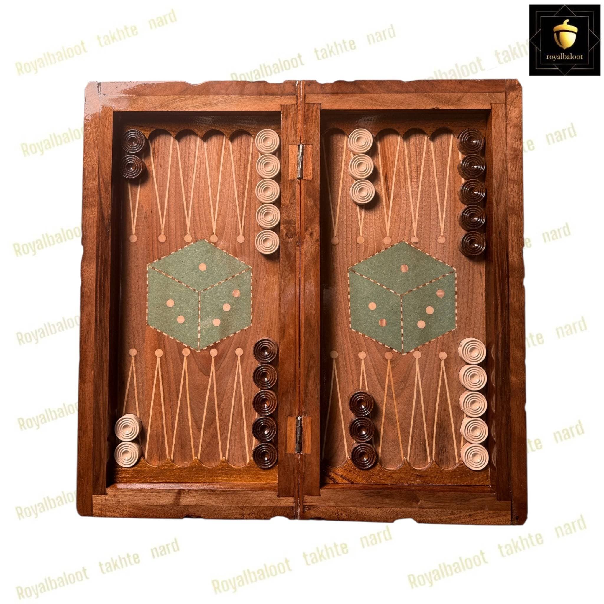 تخته نرد و شطرنج گردو منبت کد 646 — تصویر ۲