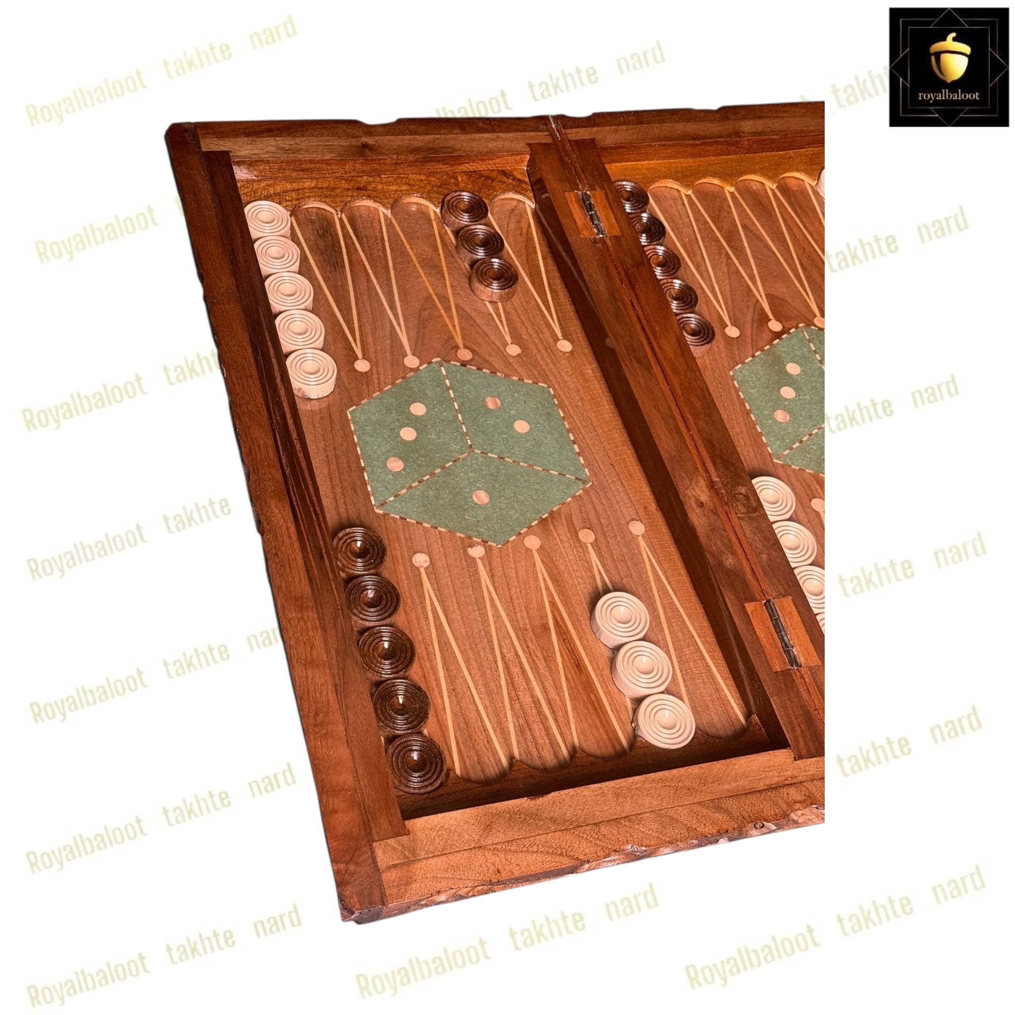 تخته نرد و شطرنج گردو منبت کد 646 — تصویر ۴