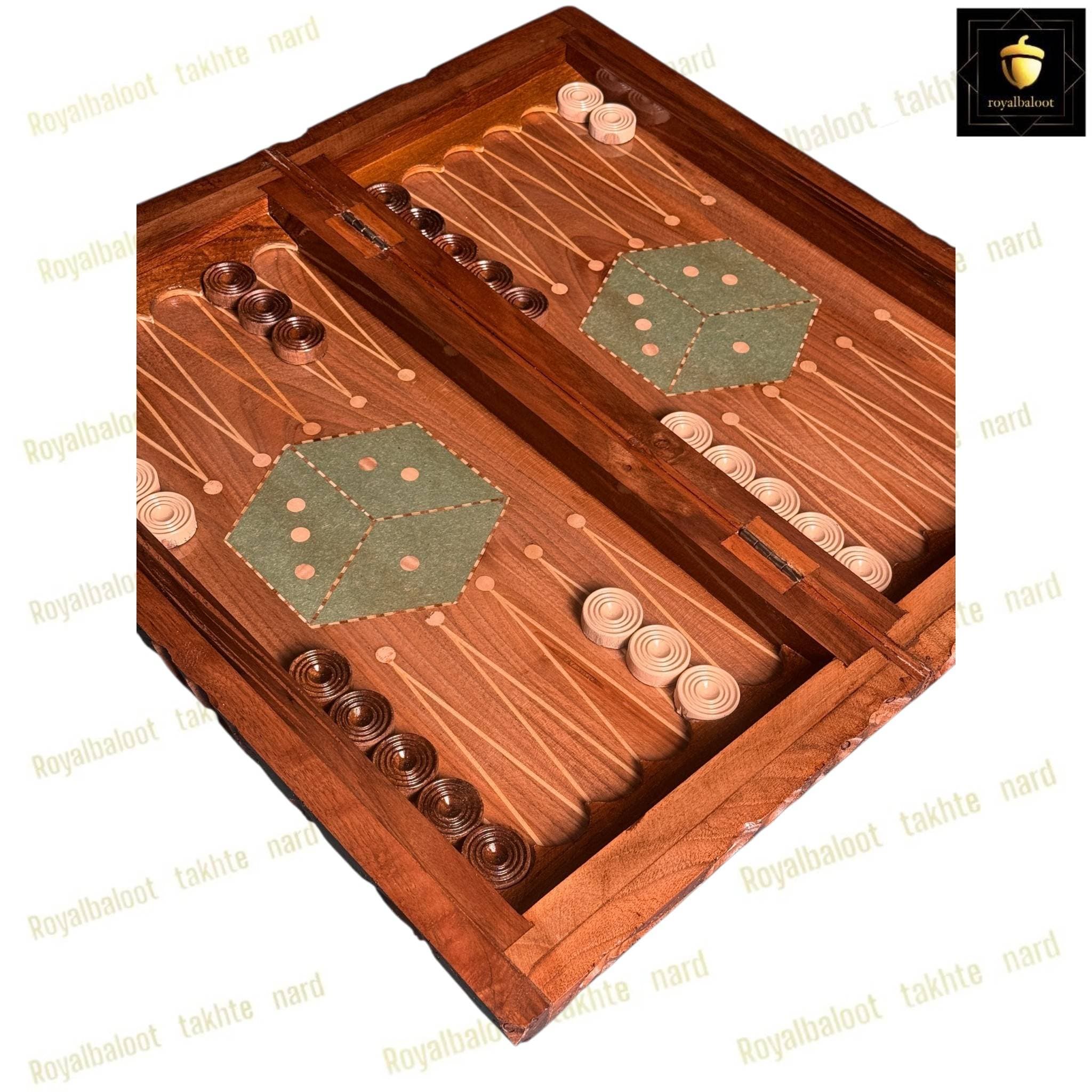 تخته نرد و شطرنج گردو منبت کد 646 — تصویر ۵
