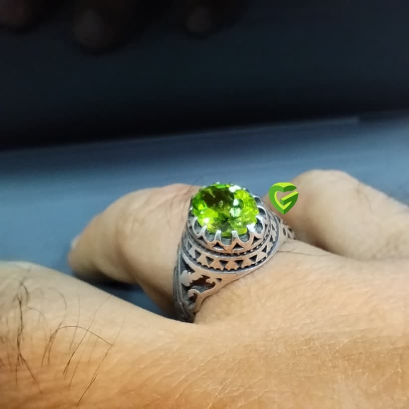 انگشتر نقره زبرجد کد2080 — تصویر ۲