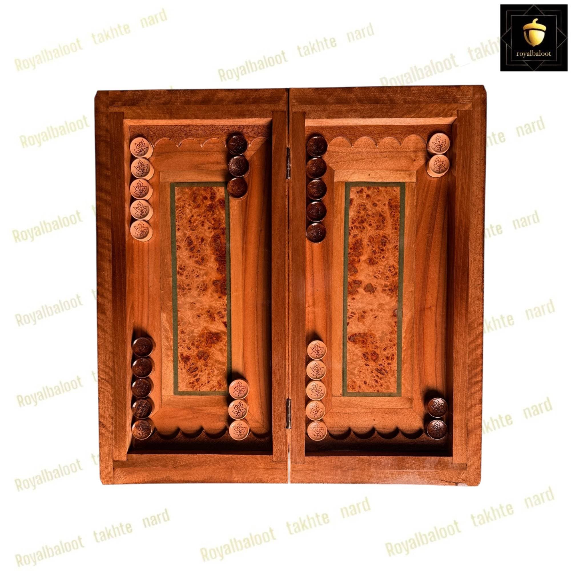تخته نرد ریشه گردو منبت کد 630