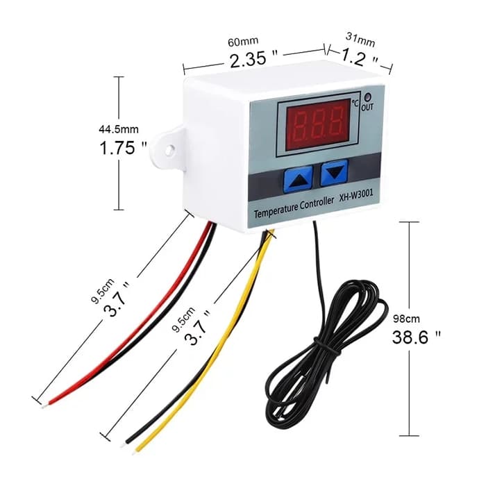 ماژول ترموستات دیجیتالی XH-W3001 مدل 12 ولت DC — تصویر ۳