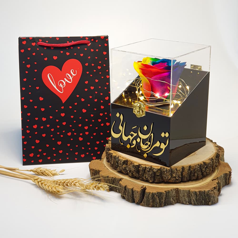 باکس گل رز جاودان مدل کاترین — تصویر ۲