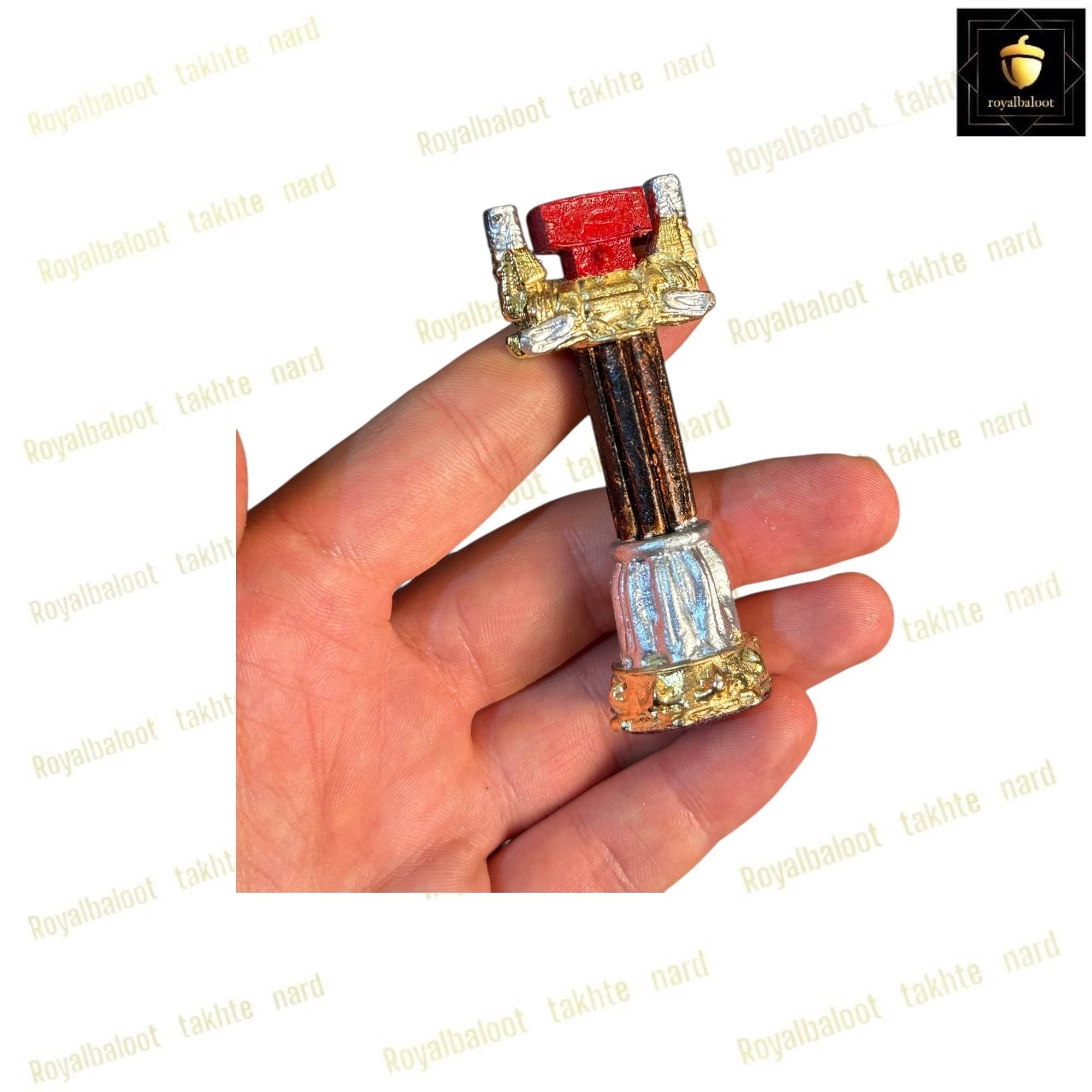 مهره شطرنج فلزی هخامنشی رنگی سایز بزرگ کد 615 — تصویر ۵