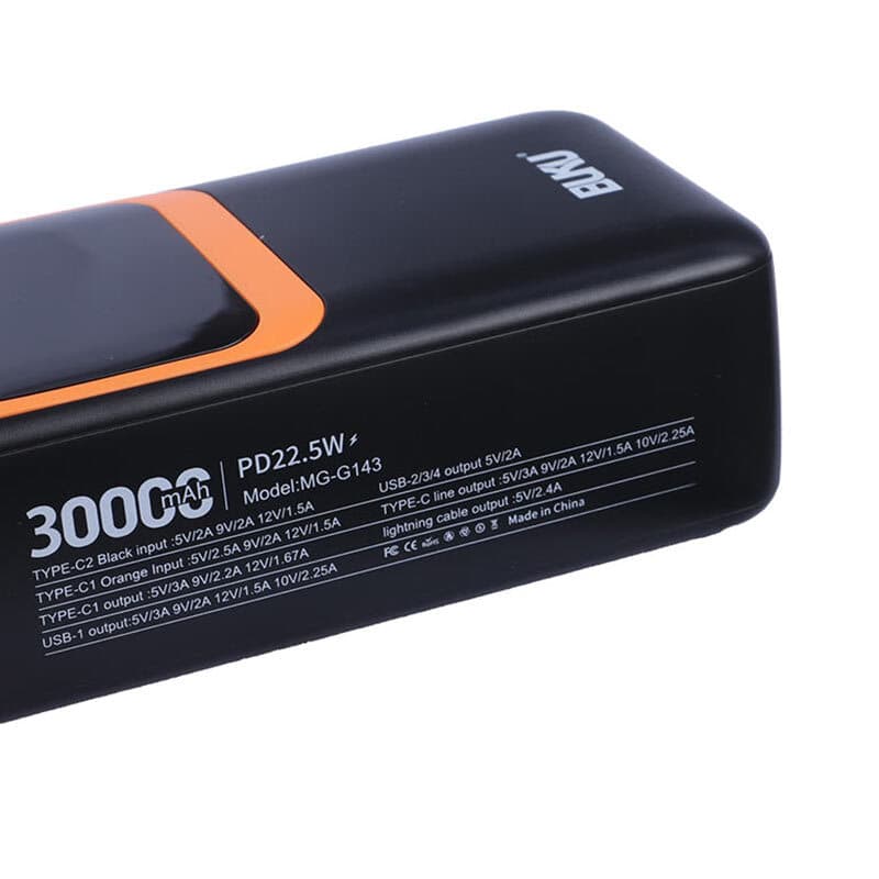 پاوربانک فست شارژ بوکو 22.5W مدل MG-G143 ظرفیت 30000 میلی آمپر — تصویر ۸