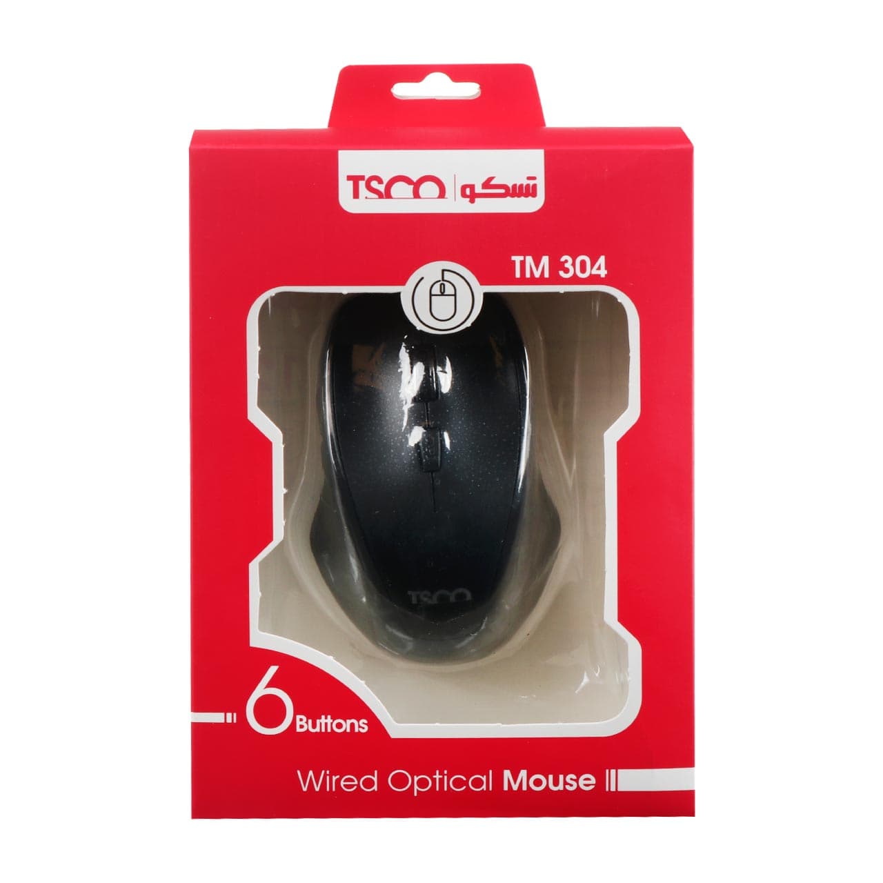 ماوس باسیم TSCO مدل TM 304 – مشکی