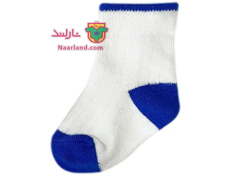 مجموعه 5 جفتی جوراب نخی نوزادی Lupilu سفید کرم آبی — تصویر ۵