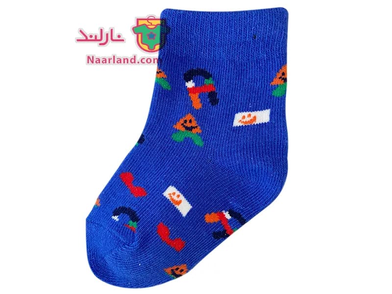 مجموعه 5 جفتی جوراب نخی نوزادی Lupilu سفید کرم آبی — تصویر ۳