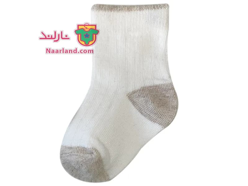 مجموعه 5 جفتی جوراب نخی نوزادی Lupilu سفید کرم آبی — تصویر ۴