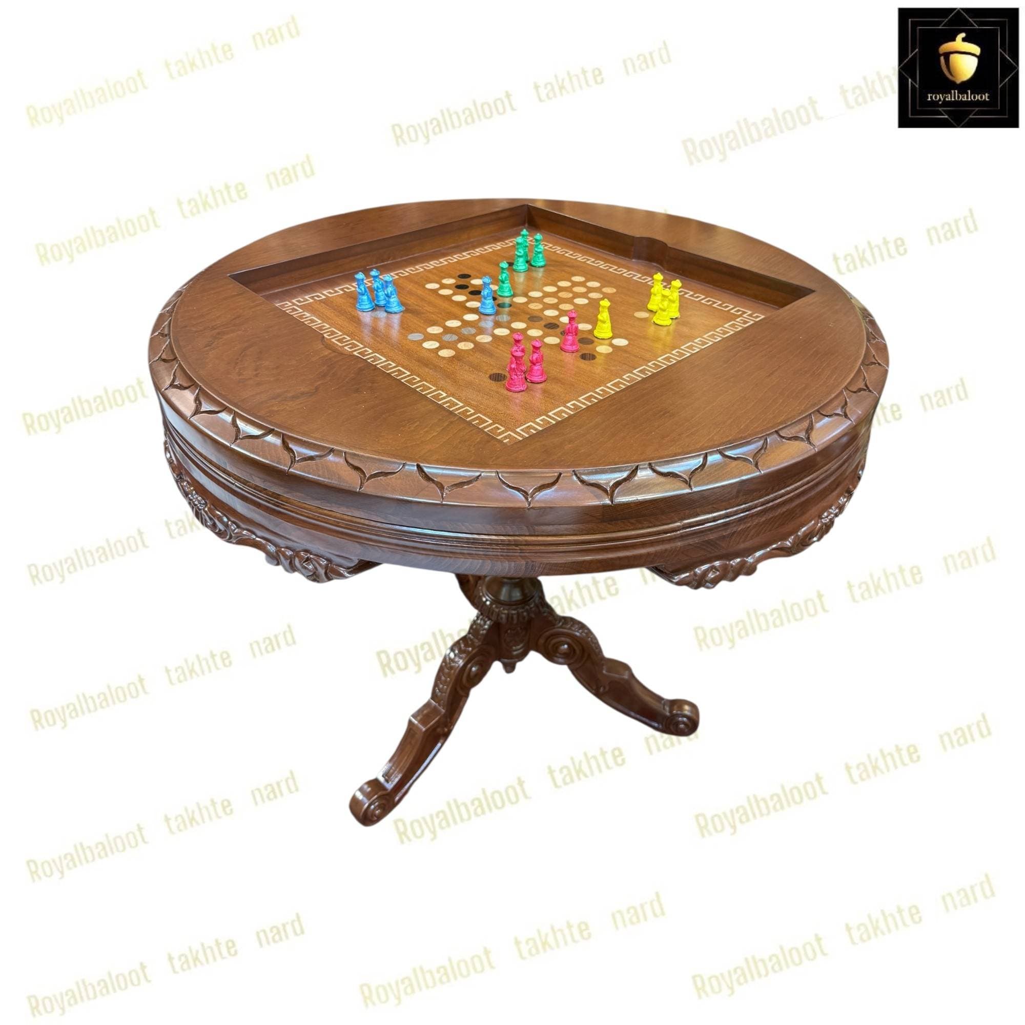 میز و صندلی سه بازی تخته نرد و شطرنج و منچ کد 581 — تصویر ۴