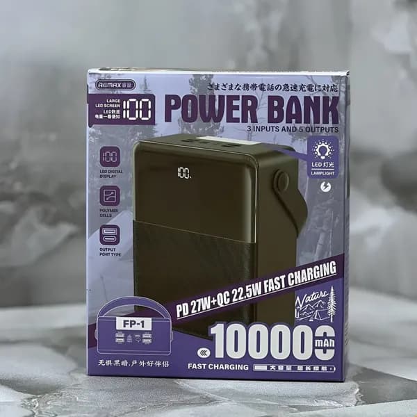 پاوربانک 100000 میلی آمپر 27W ریمکس مدل FP-1 اورجینال — تصویر ۶