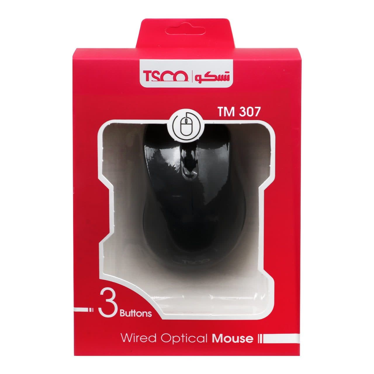 ماوس باسیم TSCO مدل TM 307 – مشکی