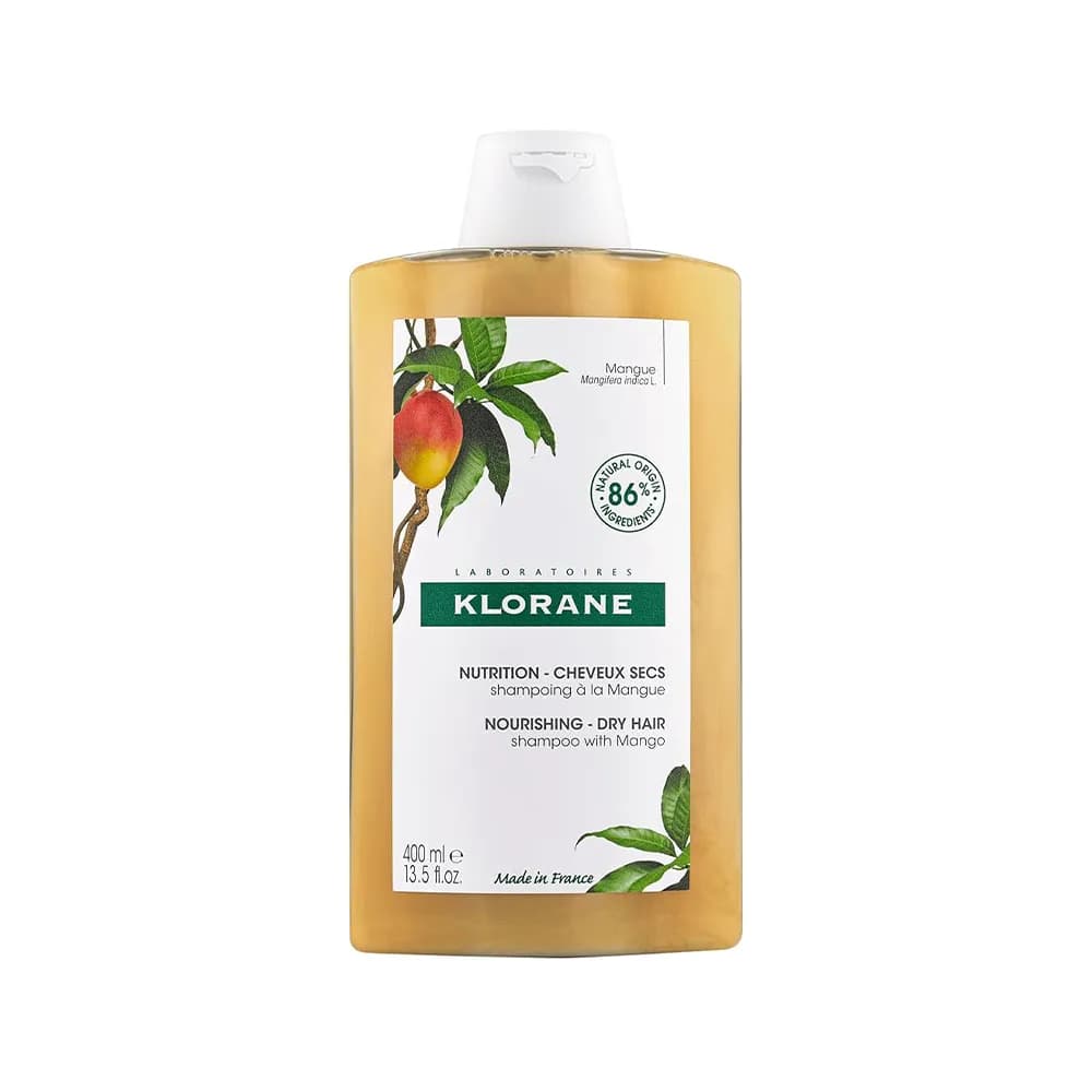 شامپو مو تغذیه کننده و رنگ شده انبه کلوران Klorane mango بدون سولفات حجم 400 میل اصل فرانسه