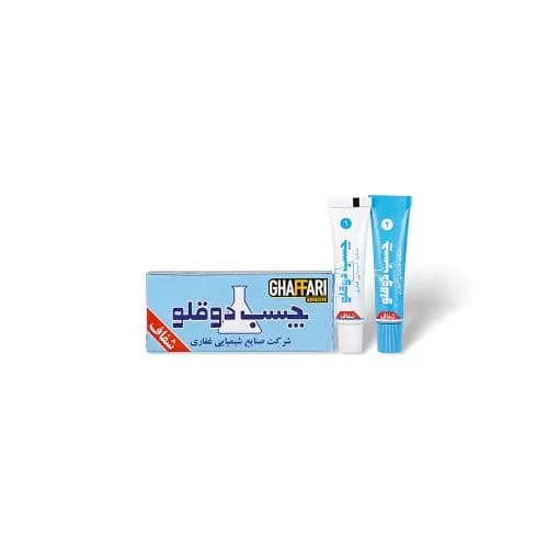 چسب 2 قلو شفاف غفاری