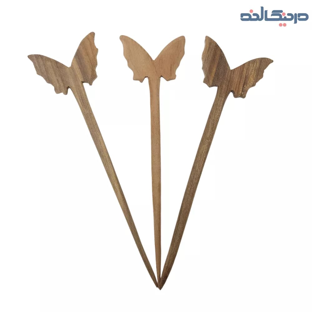 کانزاشی چوبی مدل پروانه Kanzashi — تصویر ۲