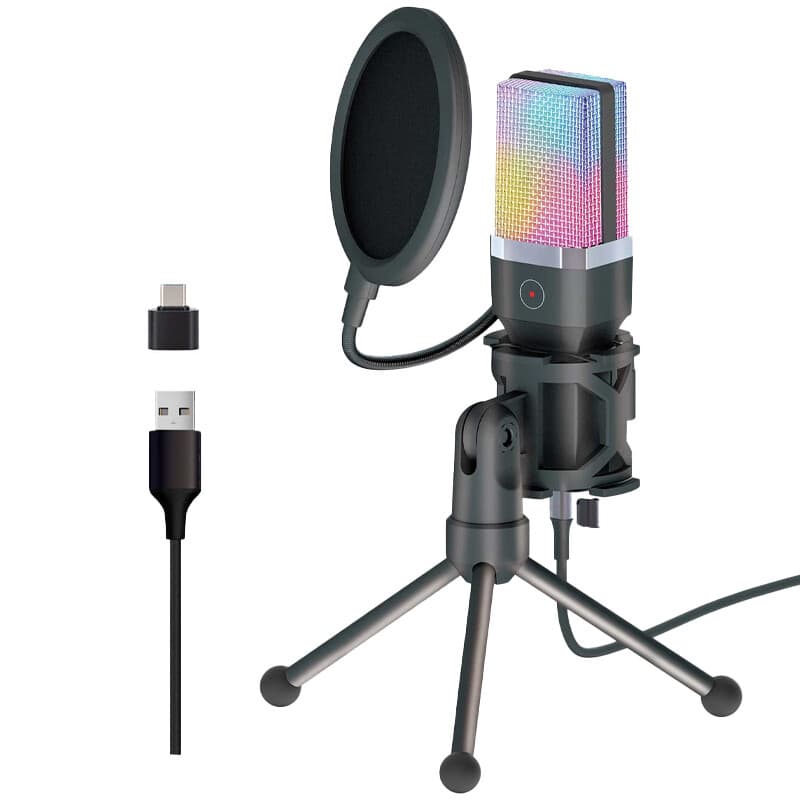 میکروفون رومیزی کندانسور Yanmai مدل X1R RGB — تصویر ۲
