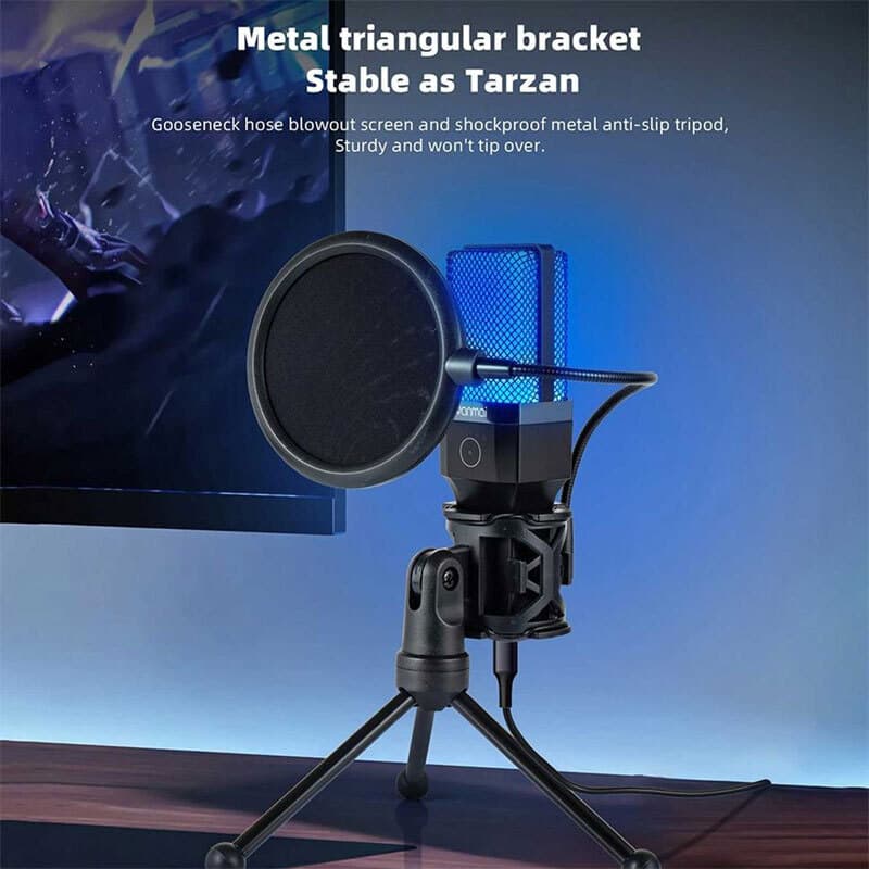 میکروفون رومیزی کندانسور Yanmai مدل X1R RGB — تصویر ۸
