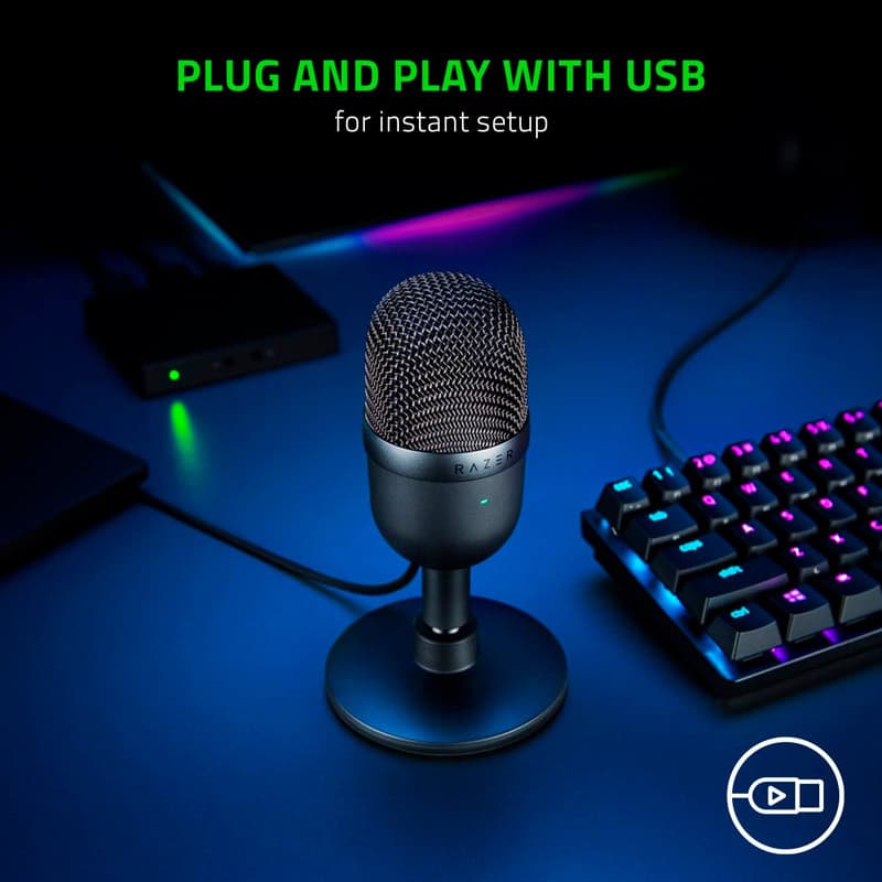 میکروفون رومیزی کندانسر ریزر مدل Razer Seiren Mini اورجینال — تصویر ۸