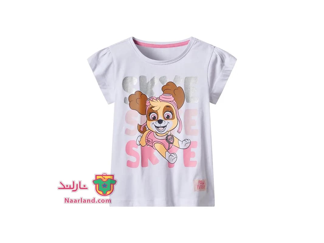 تیشرت دخترانه Paw Patrol طرح سگهای نگهبان سفید