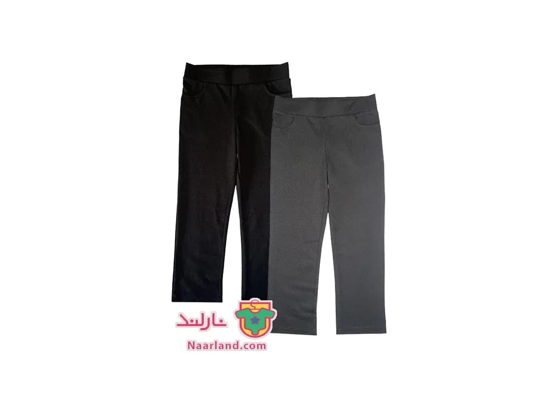 شلوار مدرسه پارچه نانو برند Smart آلمان مشکی نوک مدادی