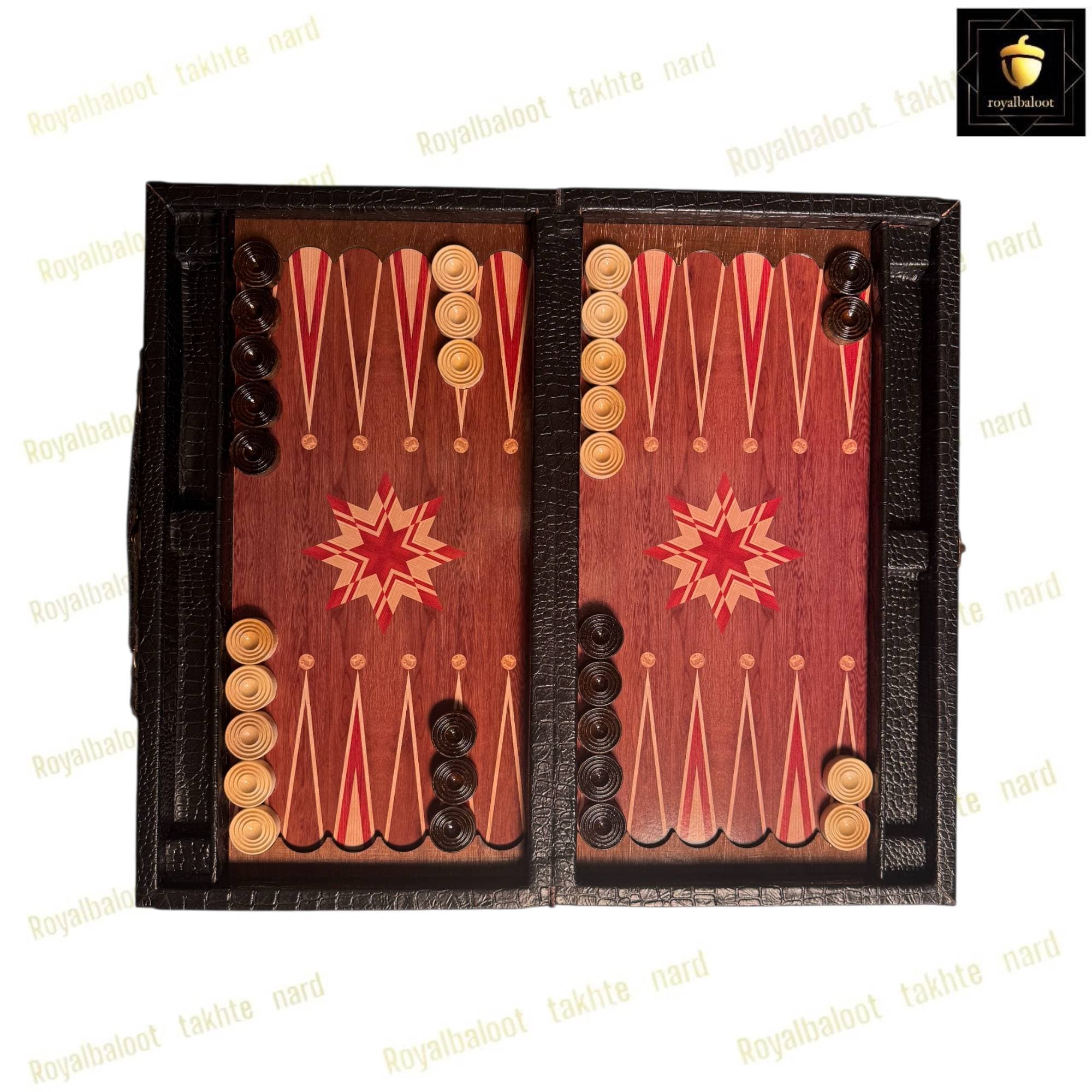 تخته نرد چرمی طرح کلاسیک کد 559