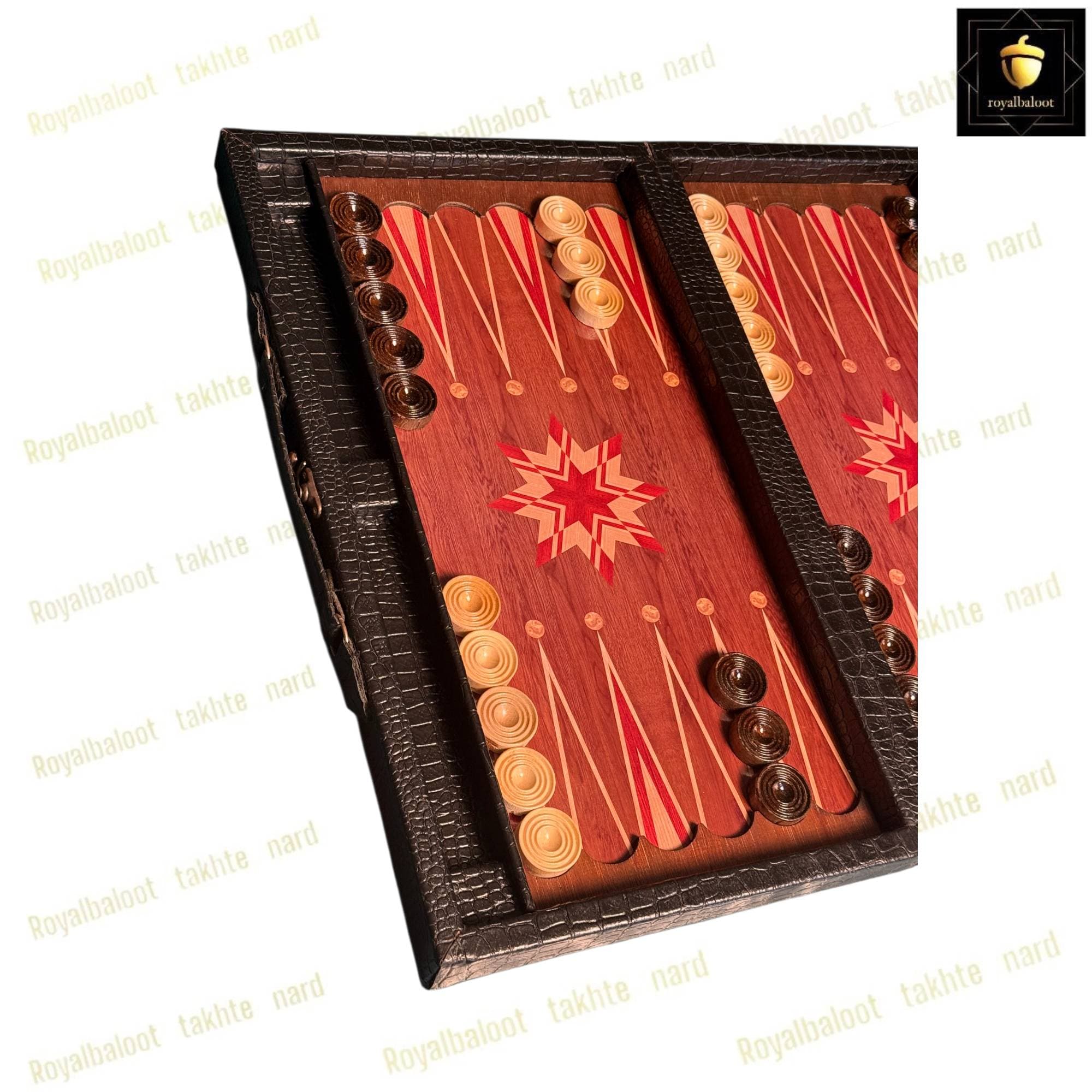 تخته نرد چرمی طرح کلاسیک کد 559 — تصویر ۴