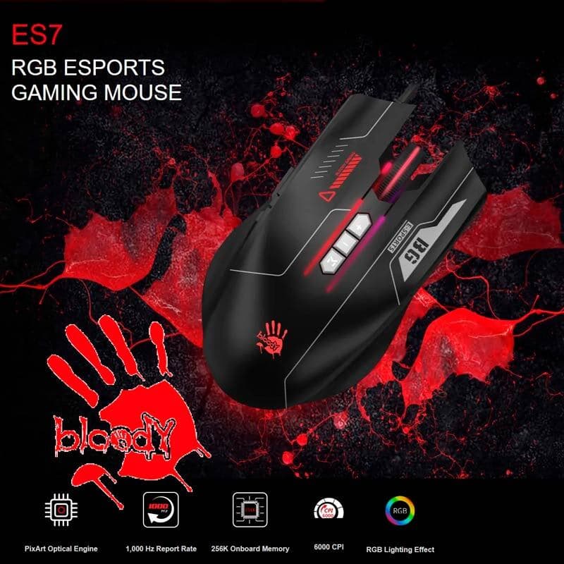 موس گیمینگ بلادی مدل ES7 Esports — تصویر ۸