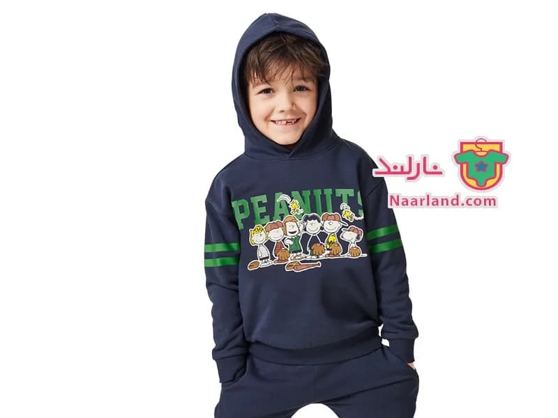 هودی دورس داخل کرکی Peanuts سرمه ای طرح اسنوپی — تصویر ۲