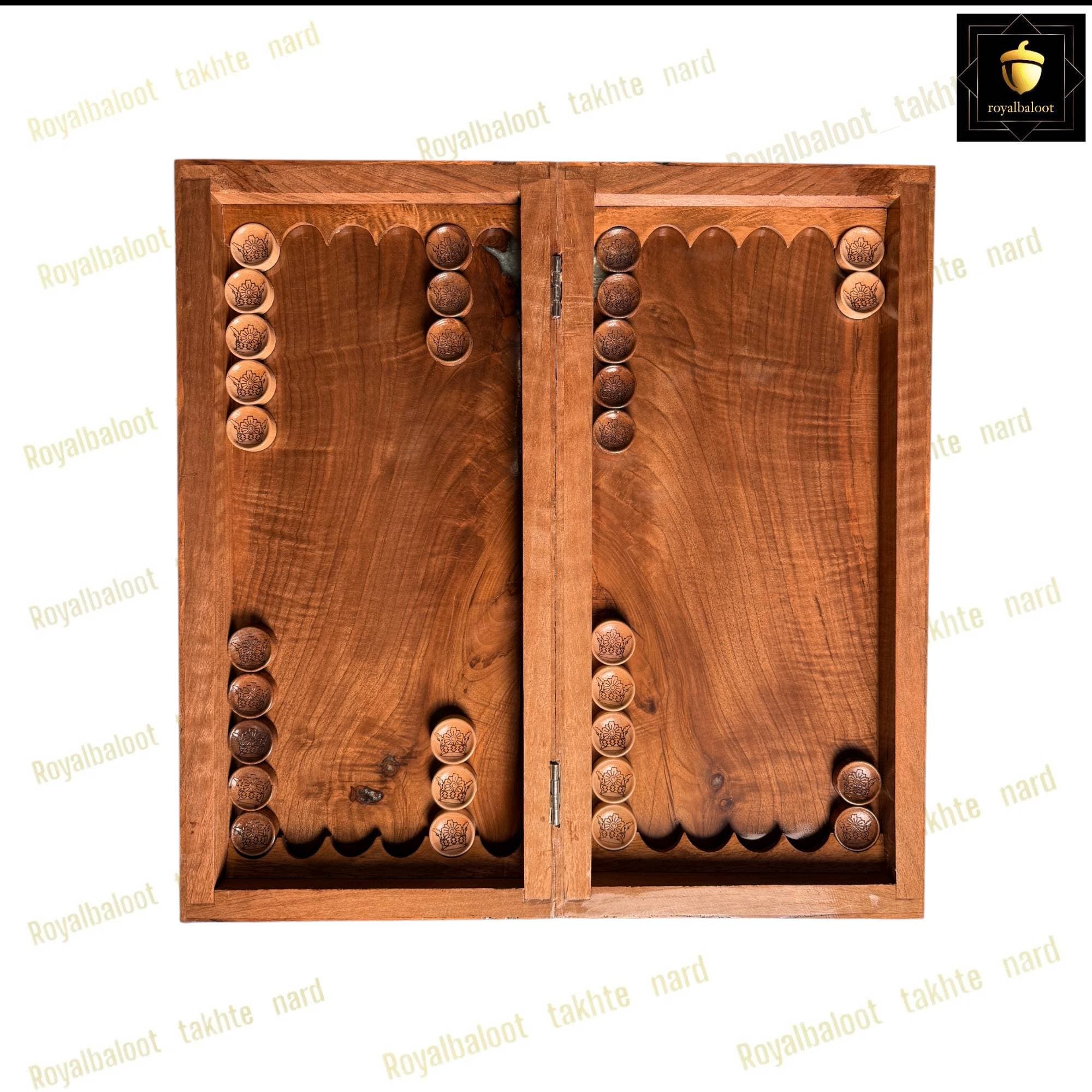 تخته نرد تک بازی ریشه گردو کد 543