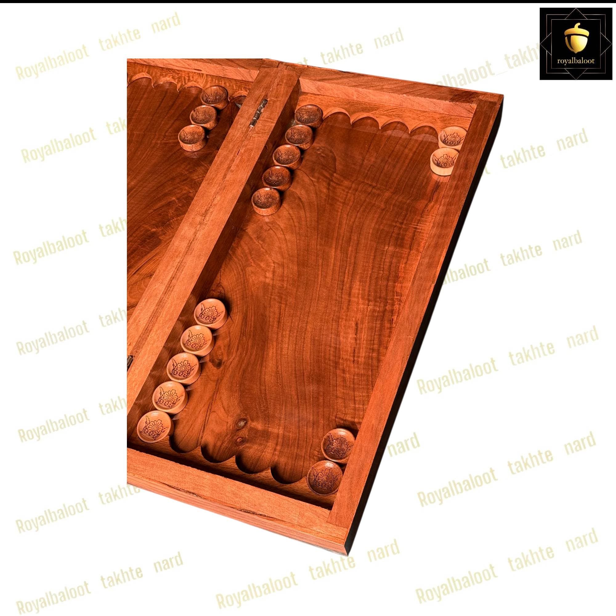 تخته نرد تک بازی ریشه گردو کد 543 — تصویر ۵