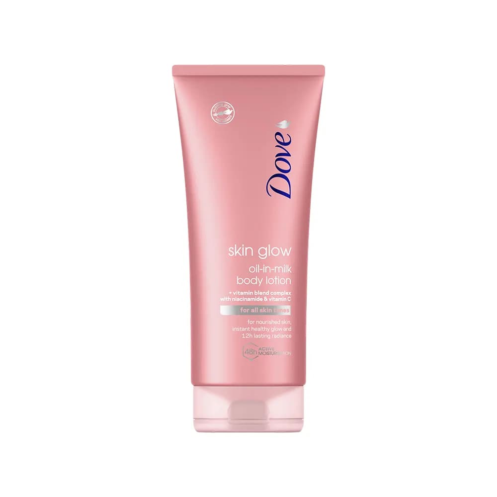 کرم بدن داو Dove Skin Glow Oil-in-Milk حجم 200 میل