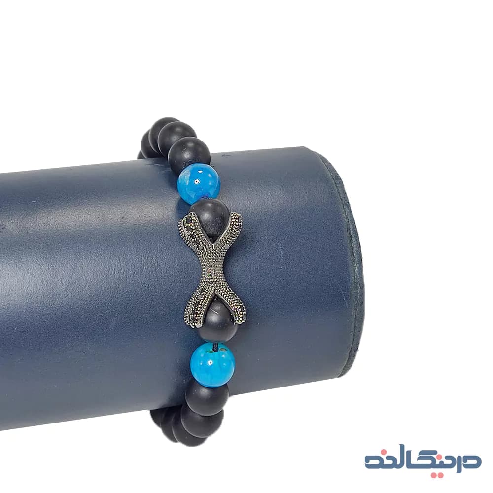 دستبند پنجه عقاب سواروسکی + سنگ عقیق — تصویر ۲