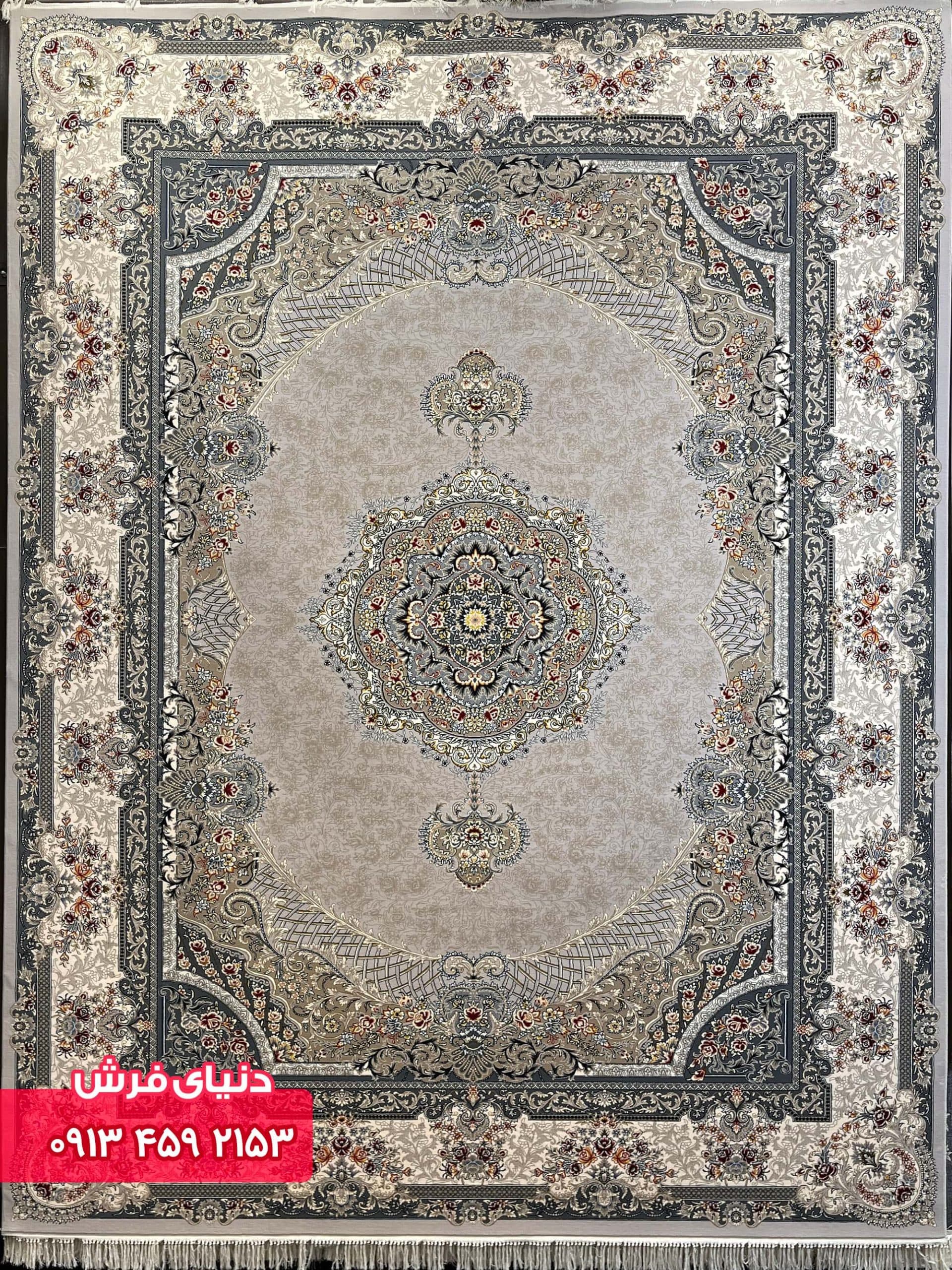 فرش کد 1138 زمینه نقره ای